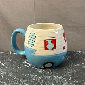 Bass Pro Shops Blue and Cream Camper Mug